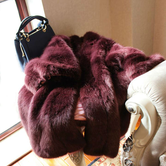 Abrigo de Piel Sintética Zorro Largo Mujer - Cálido y Elegante para Invierno - Image 2