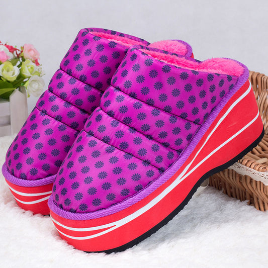 Pantuflas de Invierno para Casa con Tacón Alto, Suela Gruesa y Antideslizante - Image 2