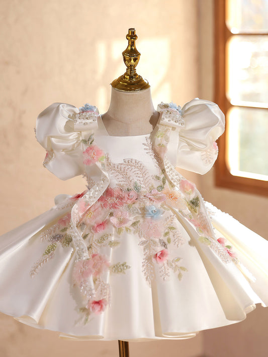 Vestido de Dama de Honor Infantil Elegante y Esponjoso - Image 2