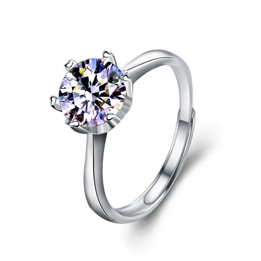 Anillo de Moissanita para Mujer con Seis Garras - Image 2
