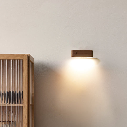 Lámpara de Pared LED Moderna en Madera Maciza sin Instalación - Image 2