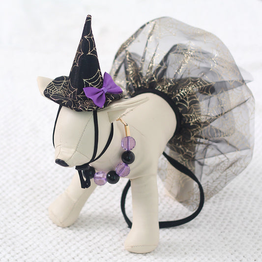 Disfraz Halloween para Mascotas - Sombrero Araña y Capa para Perros y Gatos - Image 2