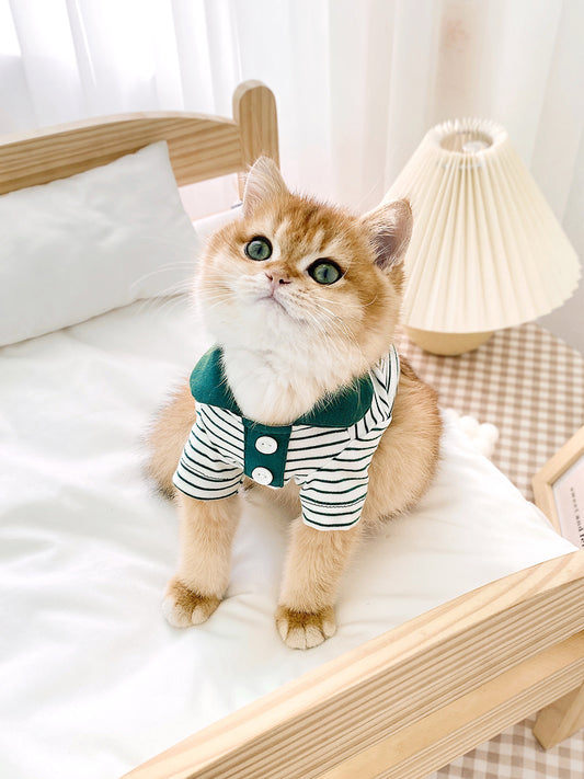 Polo a Rayas para Gatos - Ropa Adorable y Cómoda - Image 2