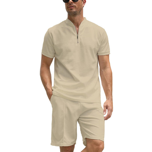 Conjunto de Polo Liso Manga Corta para Hombre - Dos Piezas - Image 2