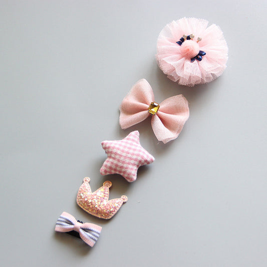 Set de 5 Diademas Princesa para Bebé con Horquillas Decorativas - Image 2