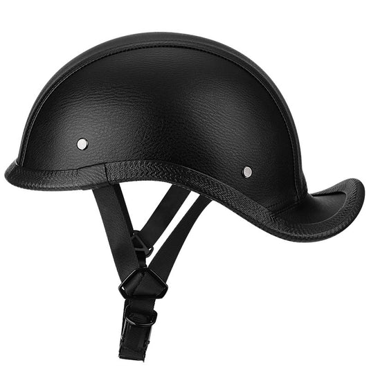 Casco Retro de Cuero PU Estilo Clásico - Image 2
