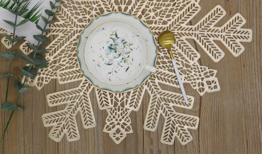 Tapete de Cocina Navideño Copos de Nieve - Image 2