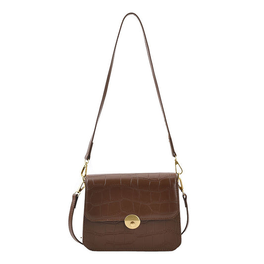 Bolso de Cuero PU con Patrón de Grietas - Diseño Sólido y Personalidad - Image 2