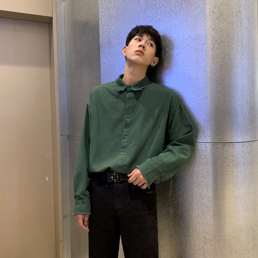 Camisa Jacket Vintage de Manga Larga para Hombre - Estilo Coreano Moderno - Image 2