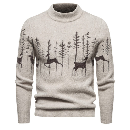 Suéter Navideño Hombre Cuello Redondo Reno Slim Fit Invierno - Image 2