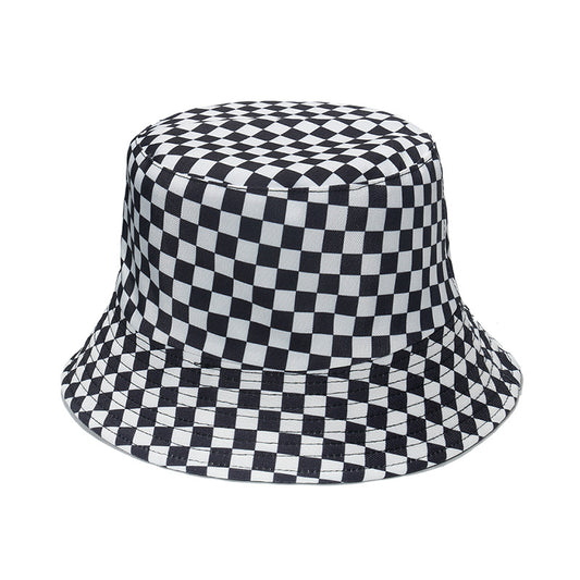Gorro Pescador Cuadros Blanco y Negro - Estilo Clásico Versátil - Image 2