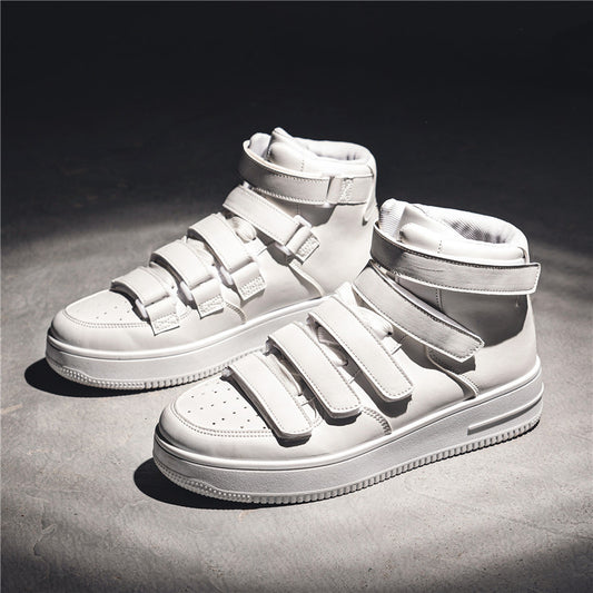 Zapatillas Altas Deportivas Casual para Hombre - Blancas con Velcro - Image 2