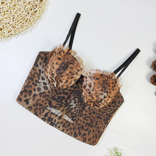 Sostén Tubo Estampado Leopardo con Levantamiento y Ajuste Personalizado - Image 2