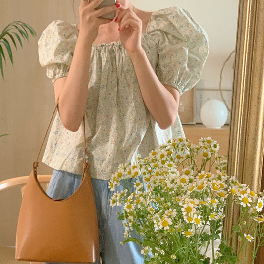 Blusa Elegante con Mangas Volantes Floral para Mujer - Image 2