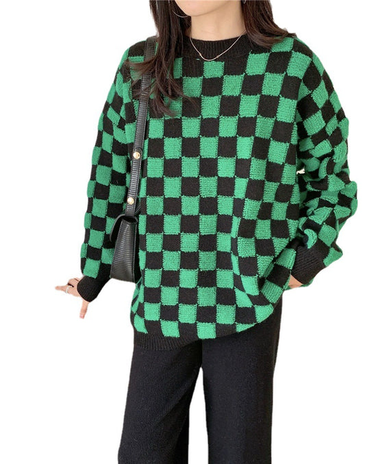 Suéter Cuadriculado para Mujer - Diseño Moderno y Versátil - Image 2
