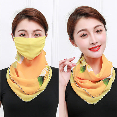 Pañuelo de seda protector solar para cuello y escote - Image 2