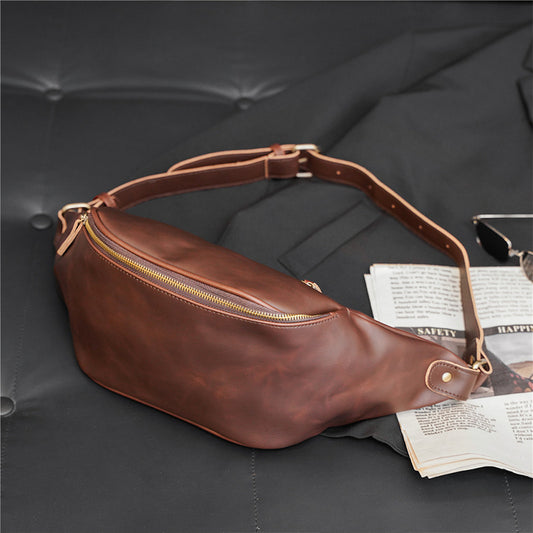 Bolsa Pecho Retro Hombre PU - Estilo Casual Una Correa - Image 2