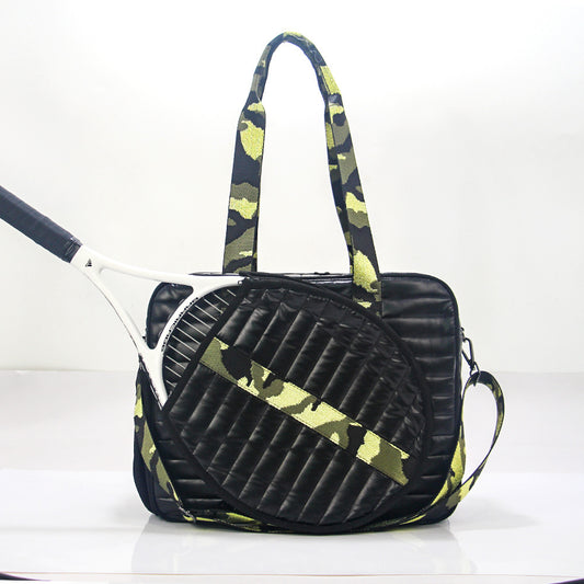 Bolsa Deportiva Tenis Crossbody a Rayas con Bandolera - Image 2