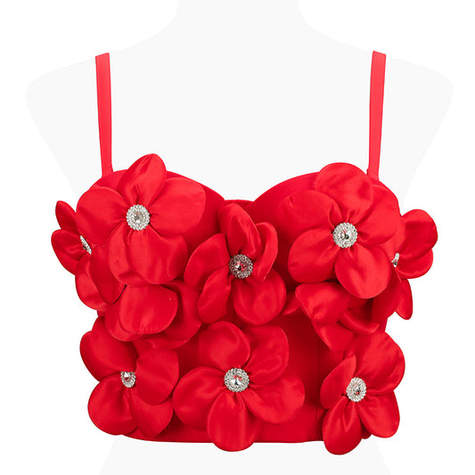 Top Bandeau Floral con Brillantes Dopamina - Image 2