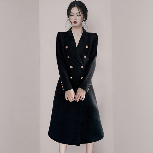 Vestido Blazer Doble Botonadura con Perlas - Elegancia Profesional - Image 2