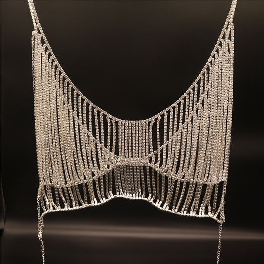 Top Bikini Lujo con Cadena de Cristales para Fiesta y Eventos - Image 2