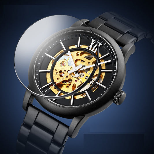 Reloj Automático Mecánico para Hombre con Correa de Acero y Corona Espiral - Image 2