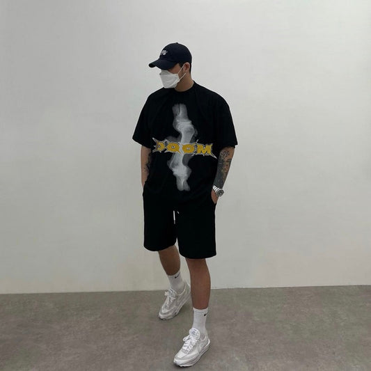 Camiseta Oversize Retro Hip-hop con Estampado Urbano - Image 2
