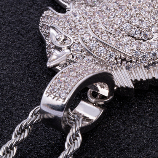 Collar Hip Hop para Hombre con Dije de Leopardo y Circonitas - Image 2