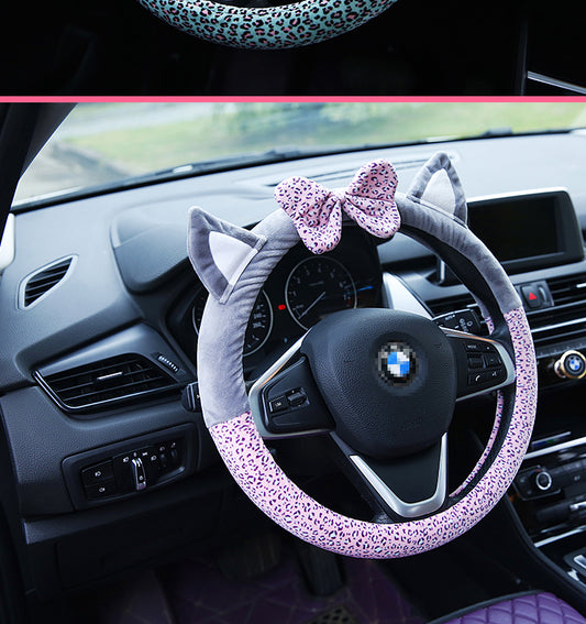 Funda para Volante con Orejas de Gato de Felpa Suave - Image 2