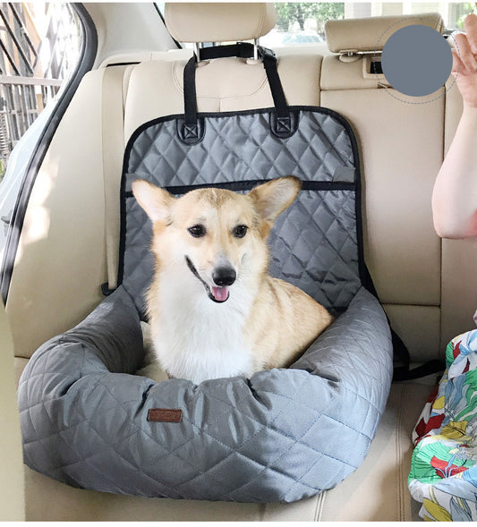 Transportín y Cama de Auto 2 en 1 para Mascotas - Colchoneta Acolchada Plegable - Image 2
