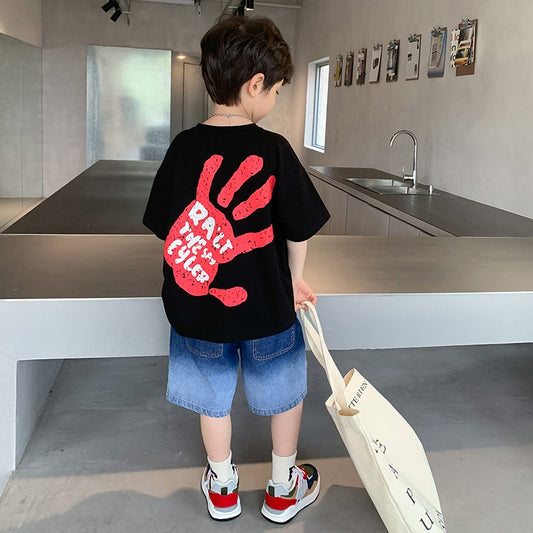 Conjunto de Playera y Shorts Holgados para Niño - Image 2