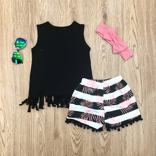 Conjunto Pantalón Rayas Coco con Flecos - Image 2
