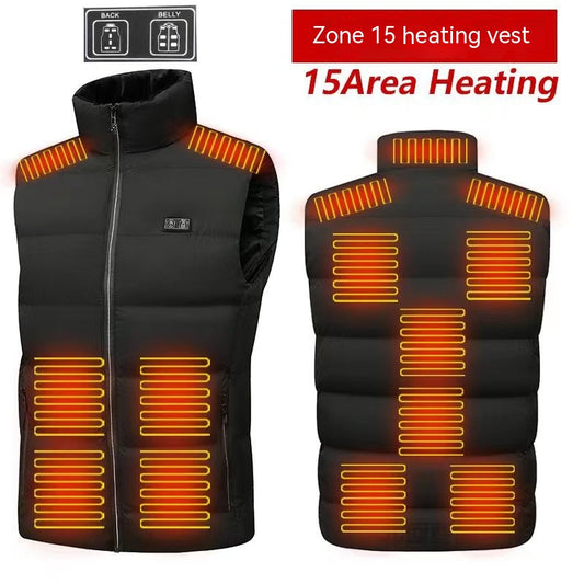 Chaleco Calefactable de Invierno con 15 Zonas y Control Dual - Image 2