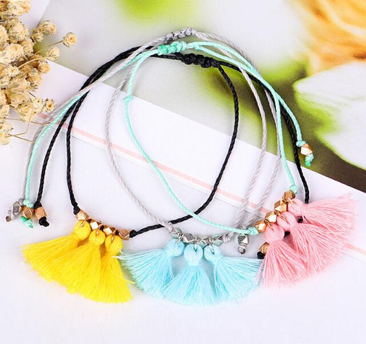 Tobillera de Cadena Multicolor Ajustable Estilo Vintage - Image 2