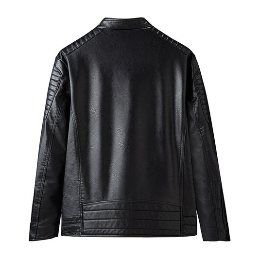 Chaqueta de Cuero para Hombre Primavera Otoño - Estilo Motociclista Casual - Image 2