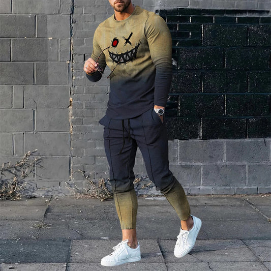 Traje Casual Hombre con Estampado 3D Digital - Manga Larga Oversize - Image 2