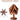 Wooden Trivets for Hot Dishes, Tree Shape Trivet Set, 4 Walnut Wood + 1 Stand Stored like a Christmas Tree,Foldable Kitchen Wooden Trivet,For Hot Dishes、Pot、Bowl、Teapot、Hot Pot Holder(Walnut Wood) - Tekeno