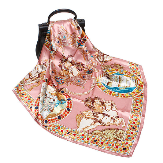 Pañuelo de Seda Estampado Cuadrado - Image 2
