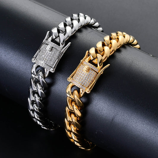 Pulsera Cubana para Hombre con Incrustaciones de Cobre - Image 2