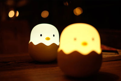 Lámpara de Noche Pollito - Luz LED Recargable para Niños