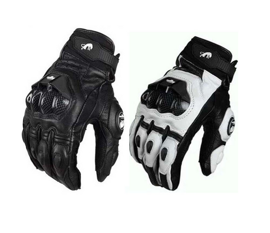 Guantes de Motociclista en Fibra de Carbono y Cuero - Protección Todo Clima - Image 2