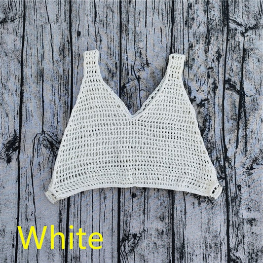 Conjunto de Bikini Tejido a Mano con Pantalón y Suéter Playero - Image 2