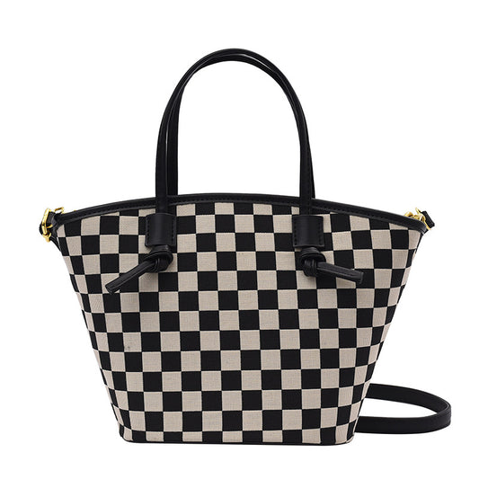 Bolso Bucket Cuadros Invierno - Cartera de Moda a Cuadros - Image 2