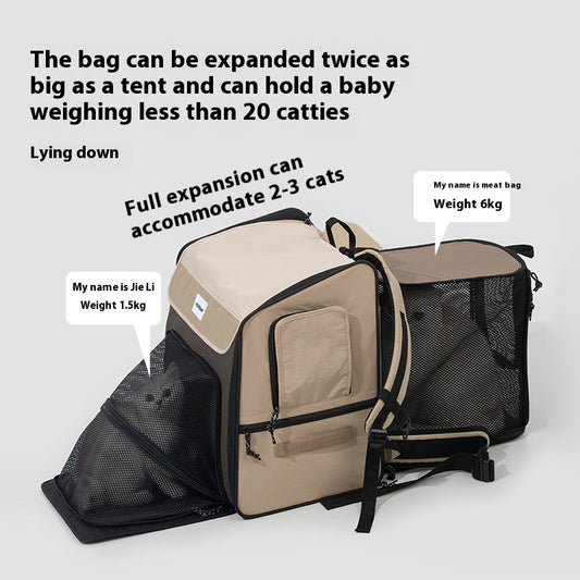 Mochila Transportadora Respirable para Gatos y Perros - Gran Capacidad Portátil - Image 2