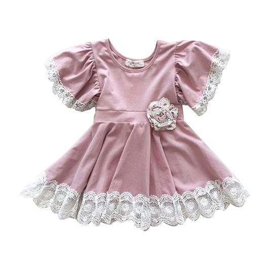 Vestido de Encaje Rosa Princesa - Image 2