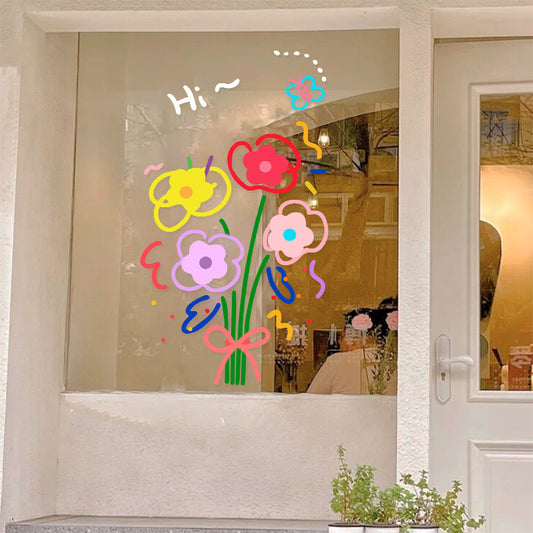 Pegatinas Decorativas de Flores para Ventanas - Adhesivos Estáticos Reutilizables - Image 2