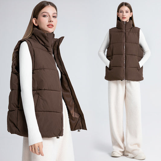 Chaleco Térmico Acolchado sin Mangas con Cuello Alto para Mujer - Image 2