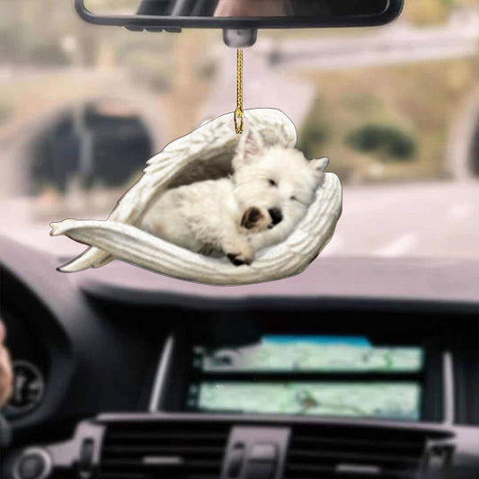 Adorno Colgante Perro Ángel Dormido - Decoración Acrílica para Auto y Hogar - Image 2