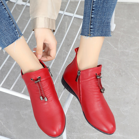 Botas Altas de Cuero para Mujer con Suela Blanda - Image 2