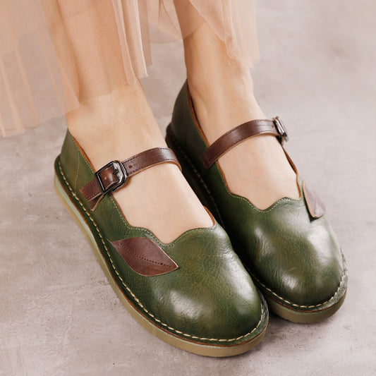 Zapatos Retro para Mujer con Punta Redonda y Boca Baja - Primavera y Verano - Image 2